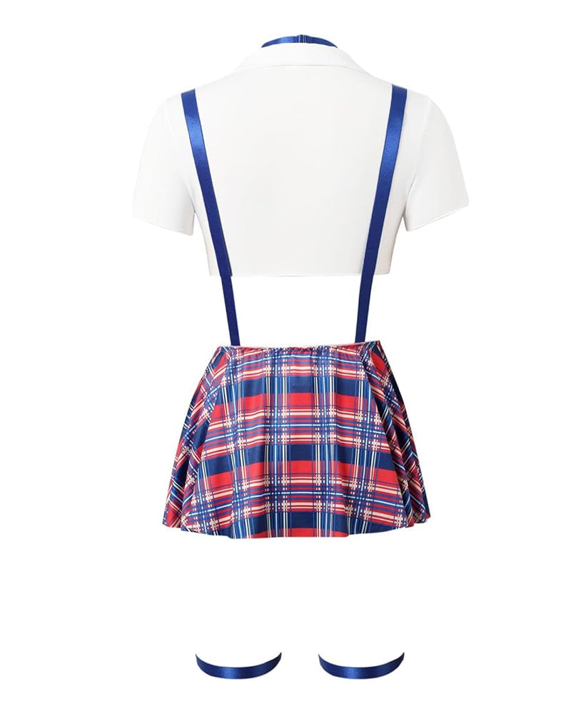 Conjunto de Lencería Sexy de Juego de Roles Escolar – 4 Piezas