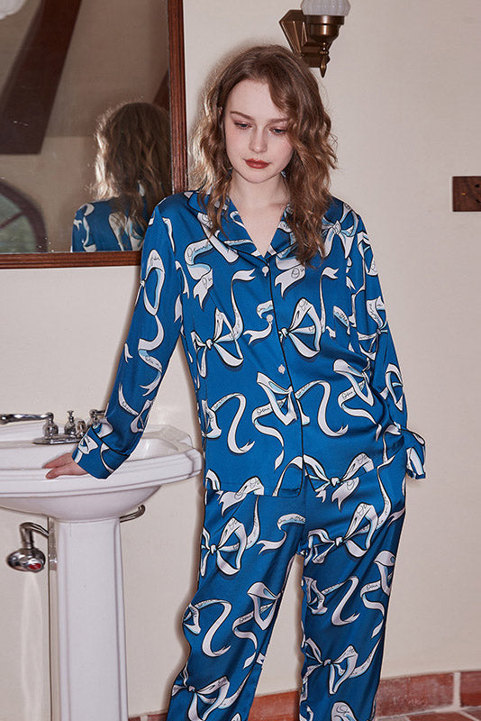 Bow Pattern Pajama Set