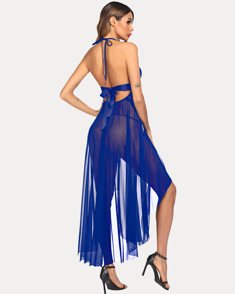 Camisón con Escote Profundo en V Estampado de Leopardo