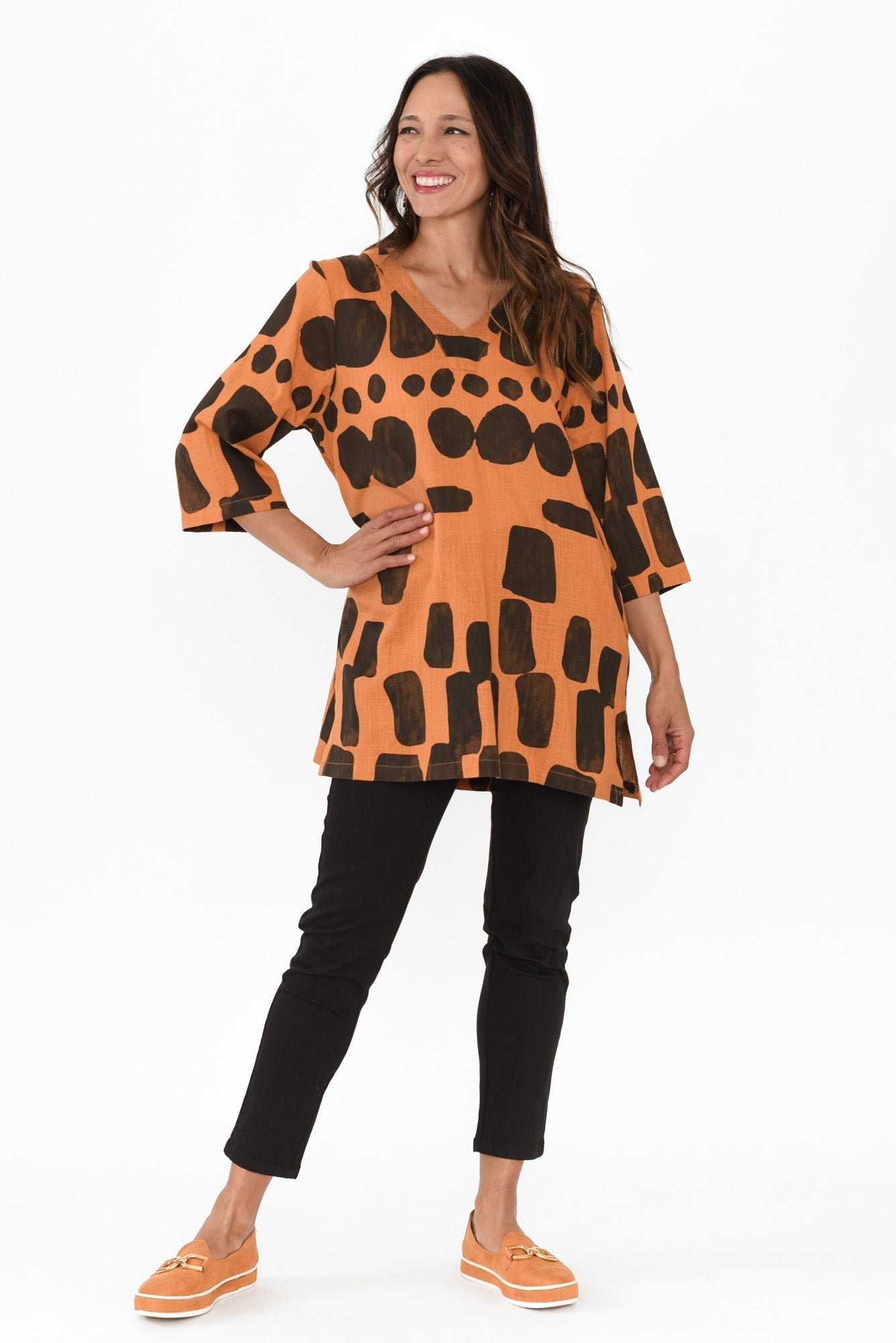 Pantalones de Algodón Elásticos Callie Negros