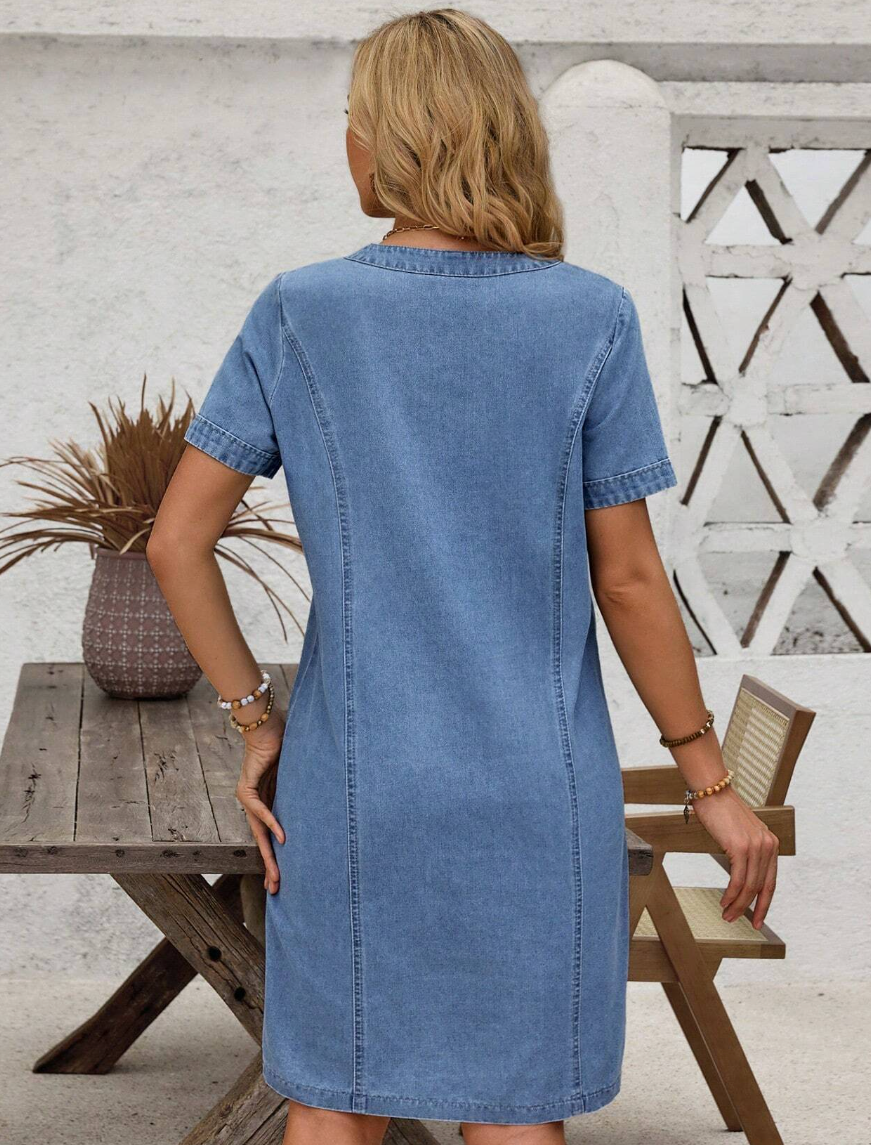 Bella™ | Soft denim dress with pockets