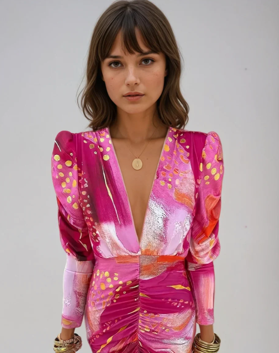 Emilia - Pink Mirage Party Dress