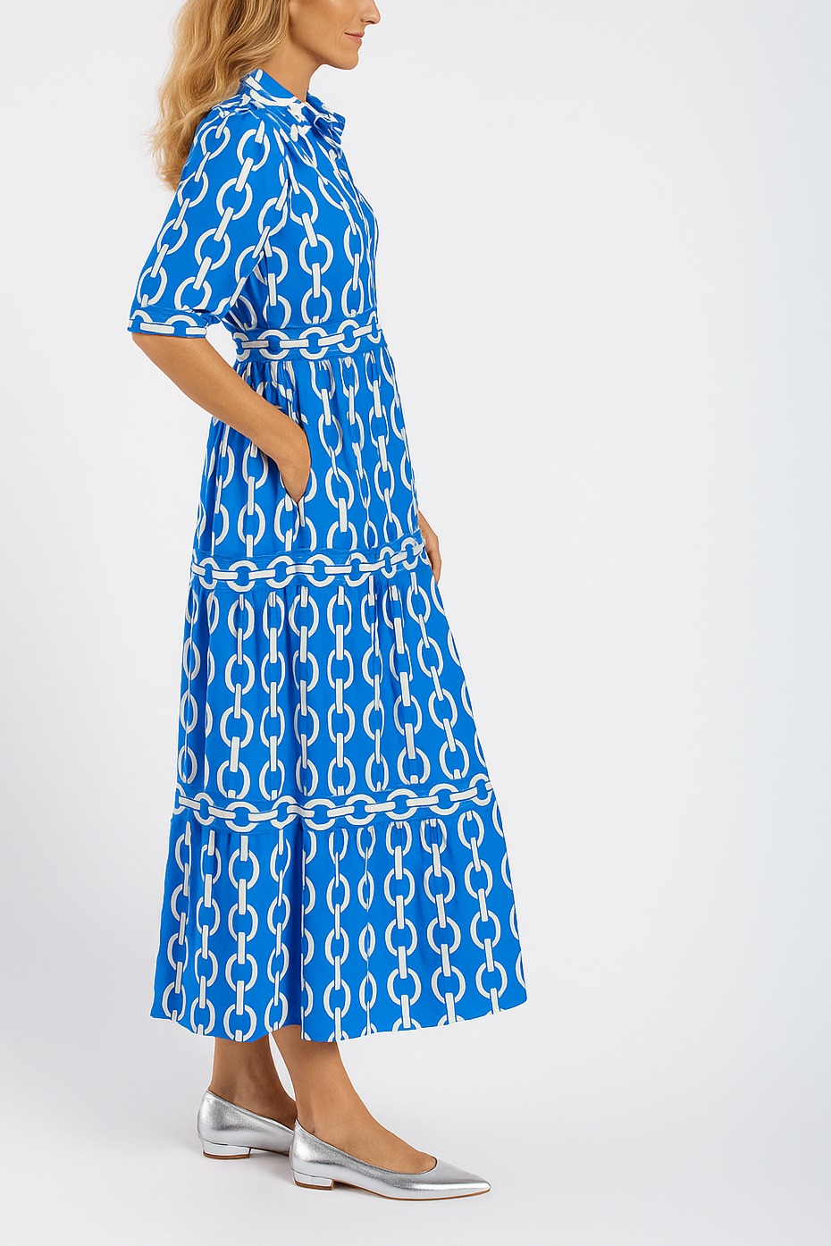 Sophia | Midi Dress with Chain Pattern