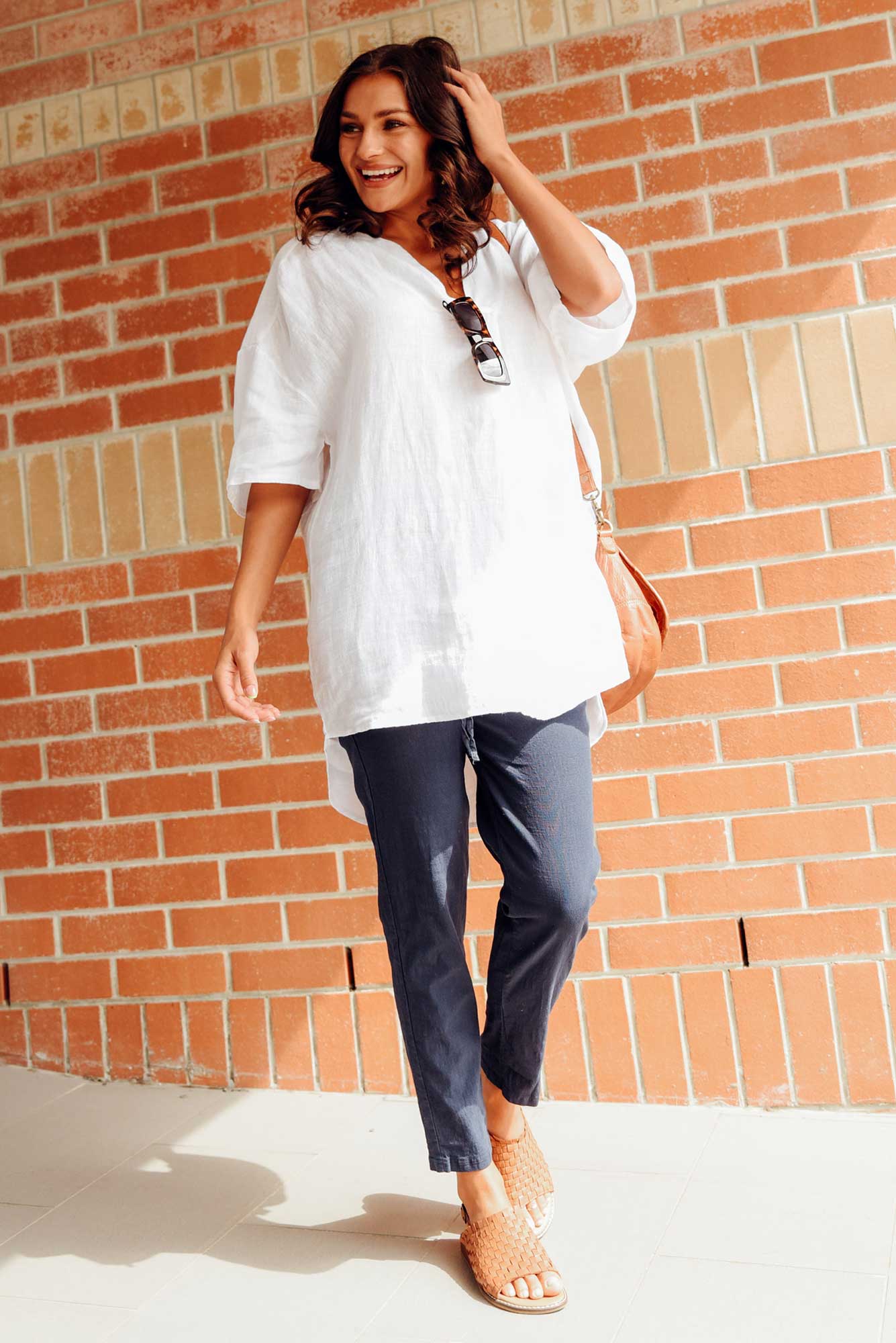 Pantalones con cordón color azul marino Montgomery