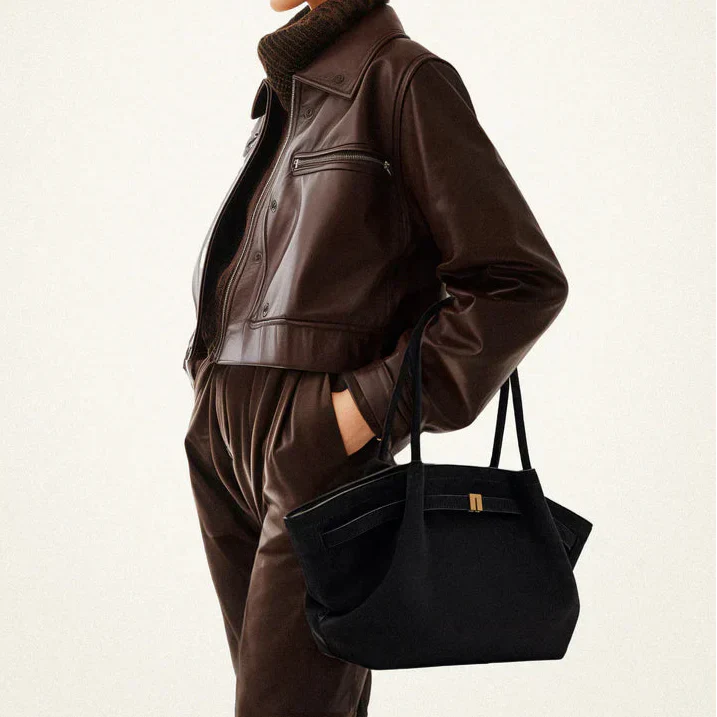 Henna™ Maxi Suede Tote Bag – Spacious Elegance with Timeless Style