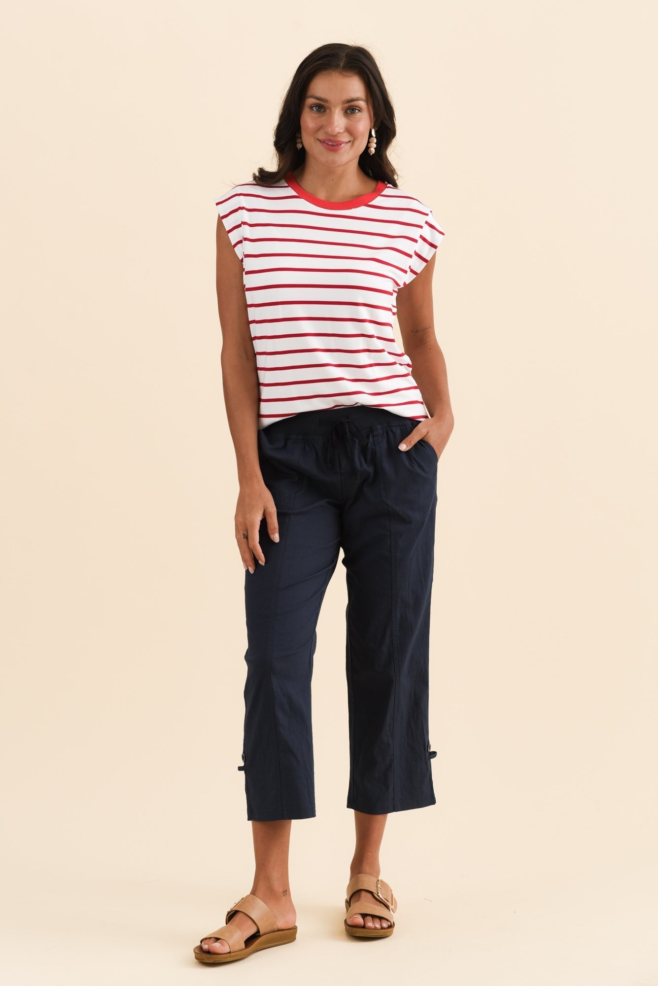 Pantalones cargo azul marino Lindsay 7/8