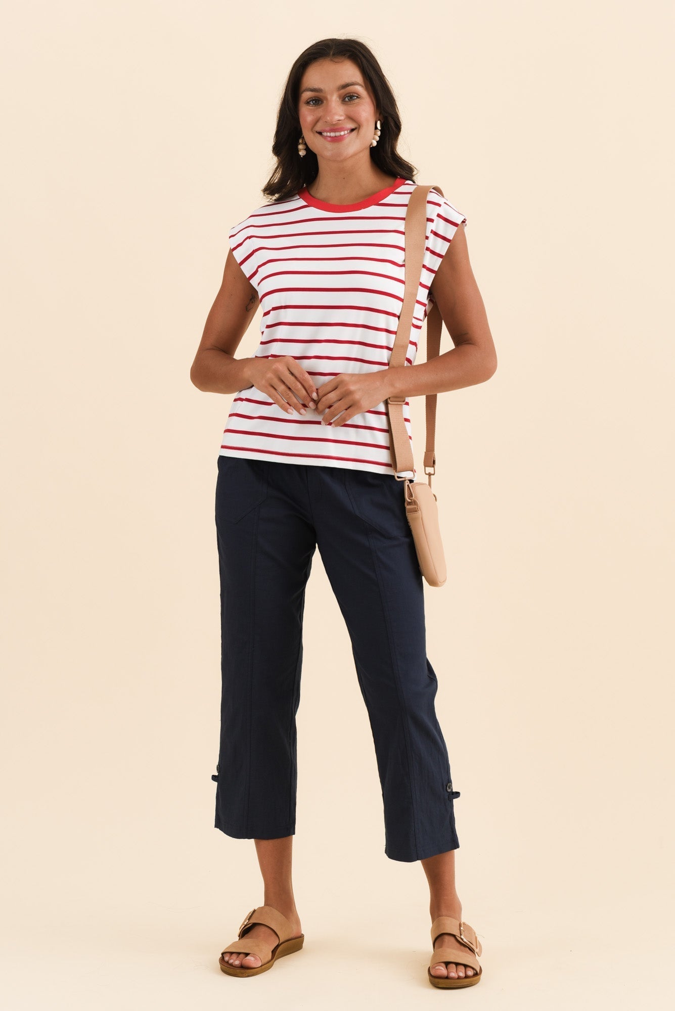 Pantalones cargo azul marino Lindsay 7/8