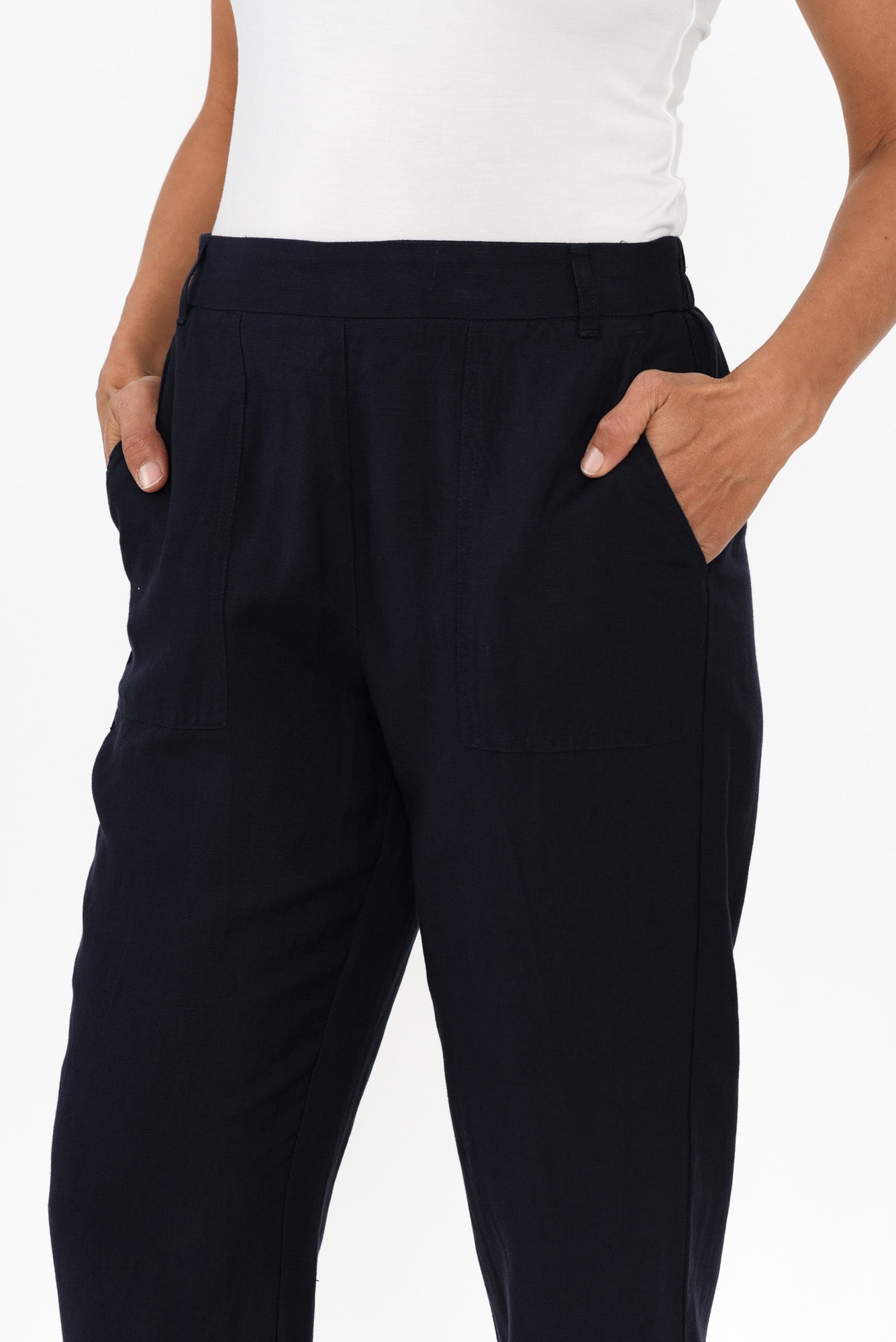 Pantalones cropped azul marino Manon