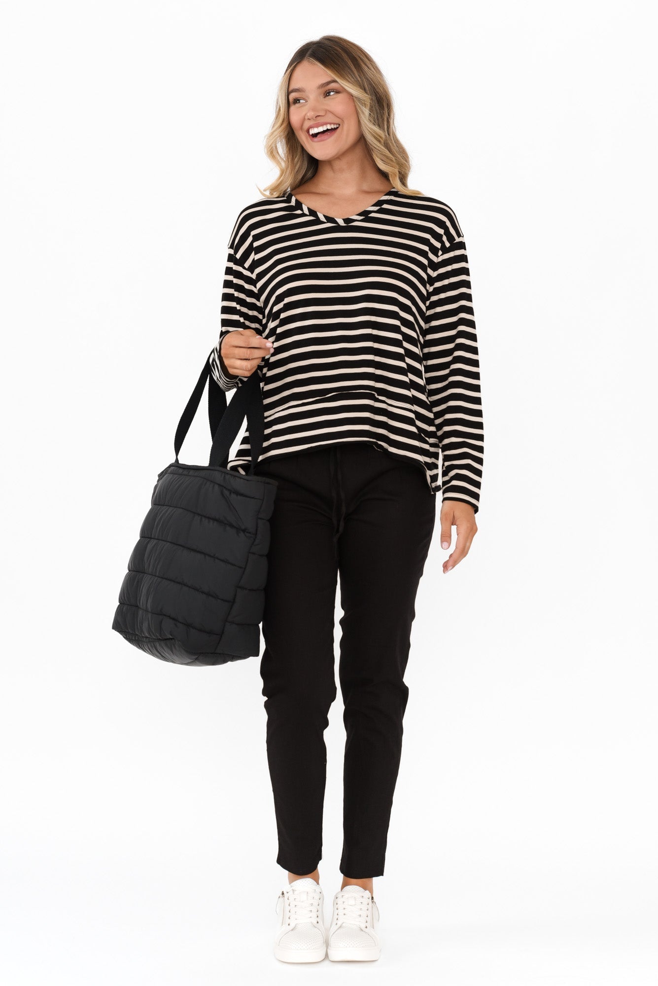 Pantalones con cordón negros Montgomery