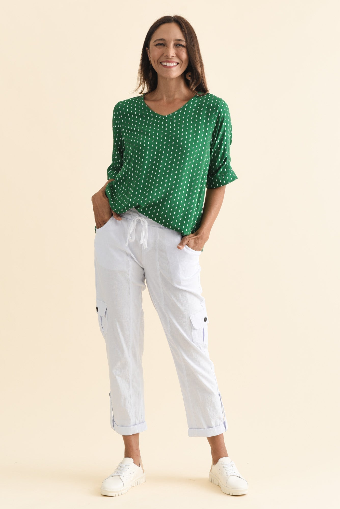 Pantalones cargo blancos Colette