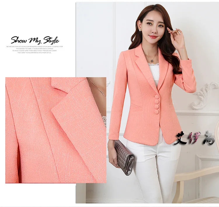 Blazer ligeiro chaquetas de trabajo