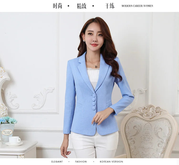 Blazer ligeiro chaquetas de trabajo