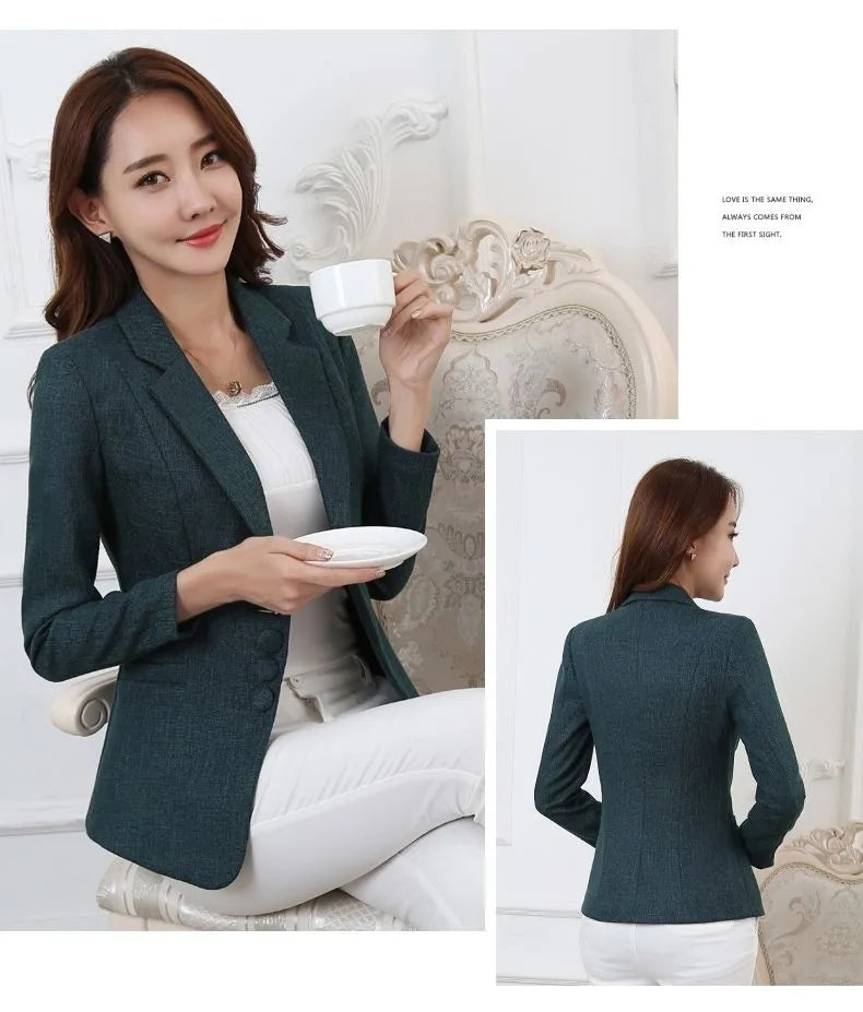 Blazer ligeiro chaquetas de trabajo