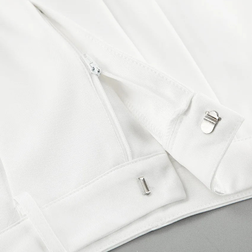 Pantalones blancos de mujer estilo lujo ligero