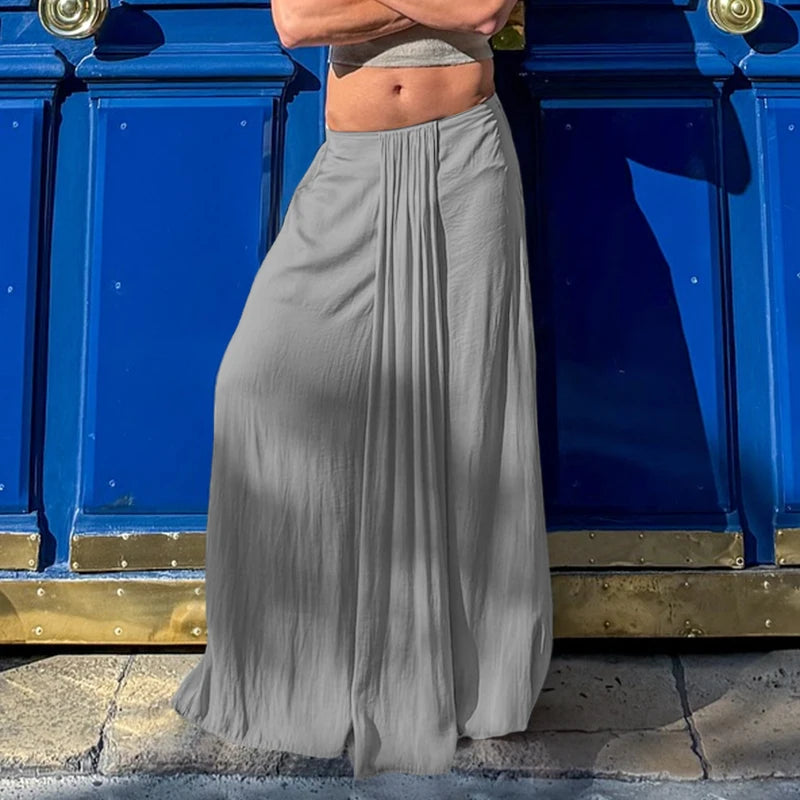 Falda irregulares para hombre INCERUN, de color liso, con cintura elástica