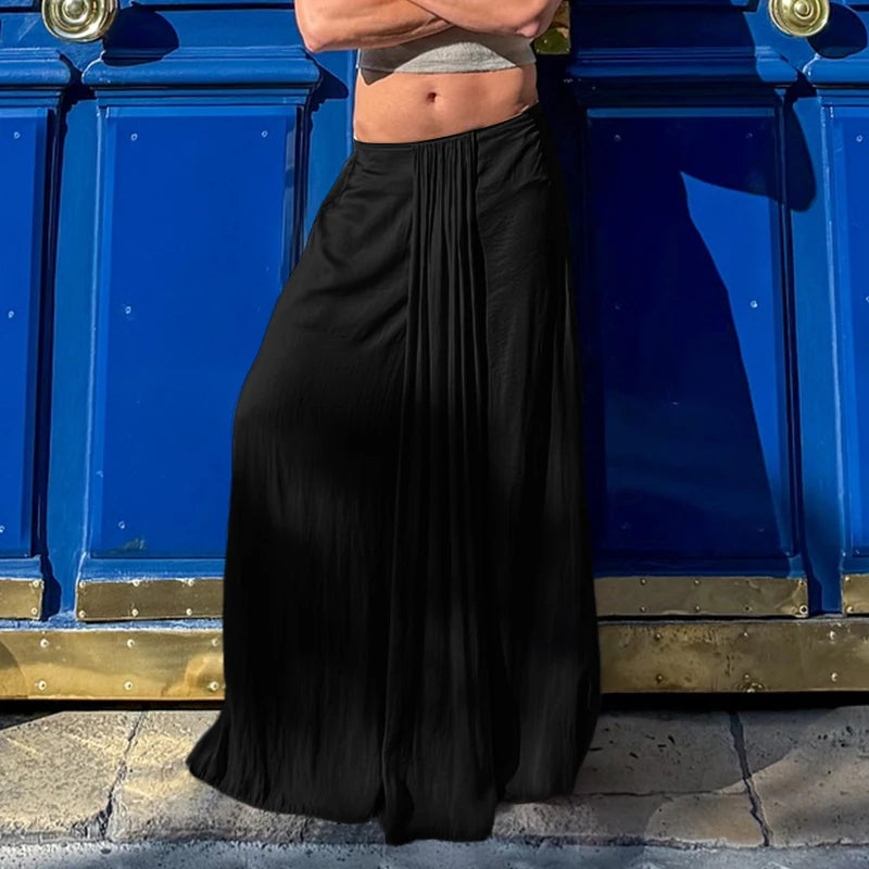 Falda irregulares para hombre INCERUN, de color liso, con cintura elástica