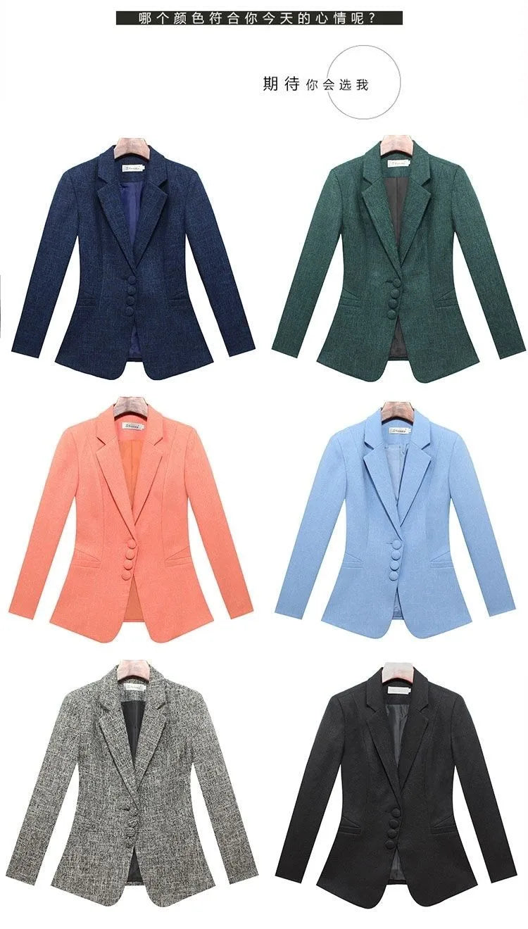 Blazer ligeiro chaquetas de trabajo