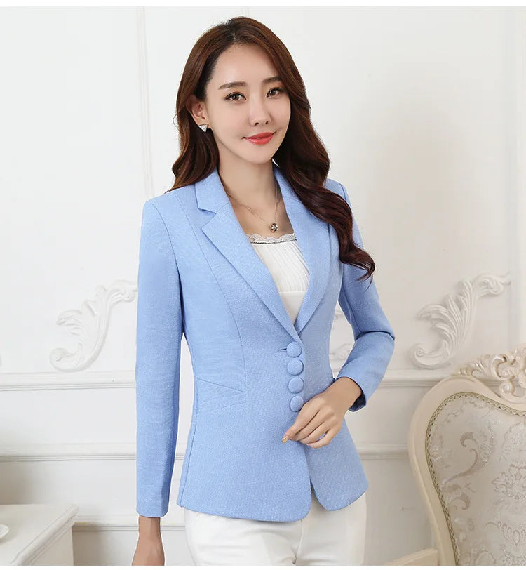 Blazer ligeiro chaquetas de trabajo