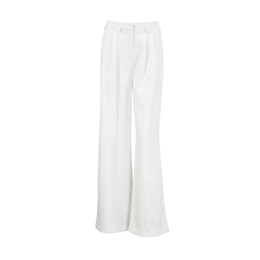 Pantalones blancos de mujer estilo lujo ligero