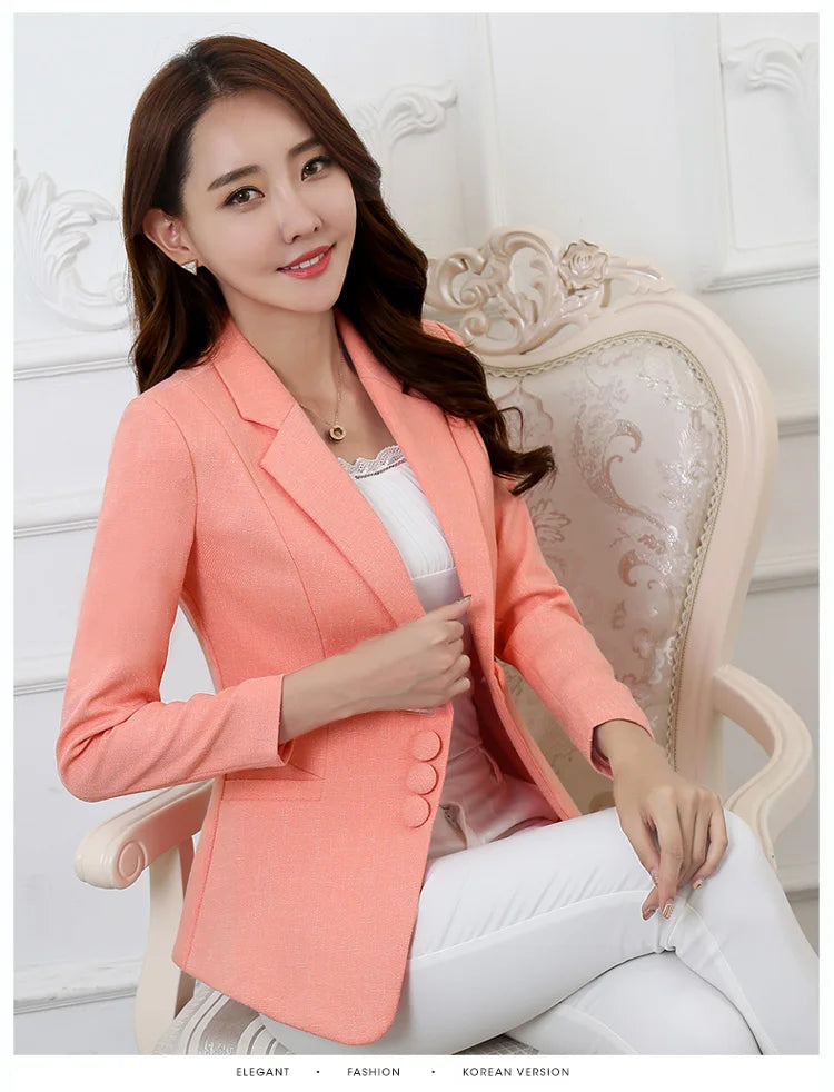 Blazer ligeiro chaquetas de trabajo