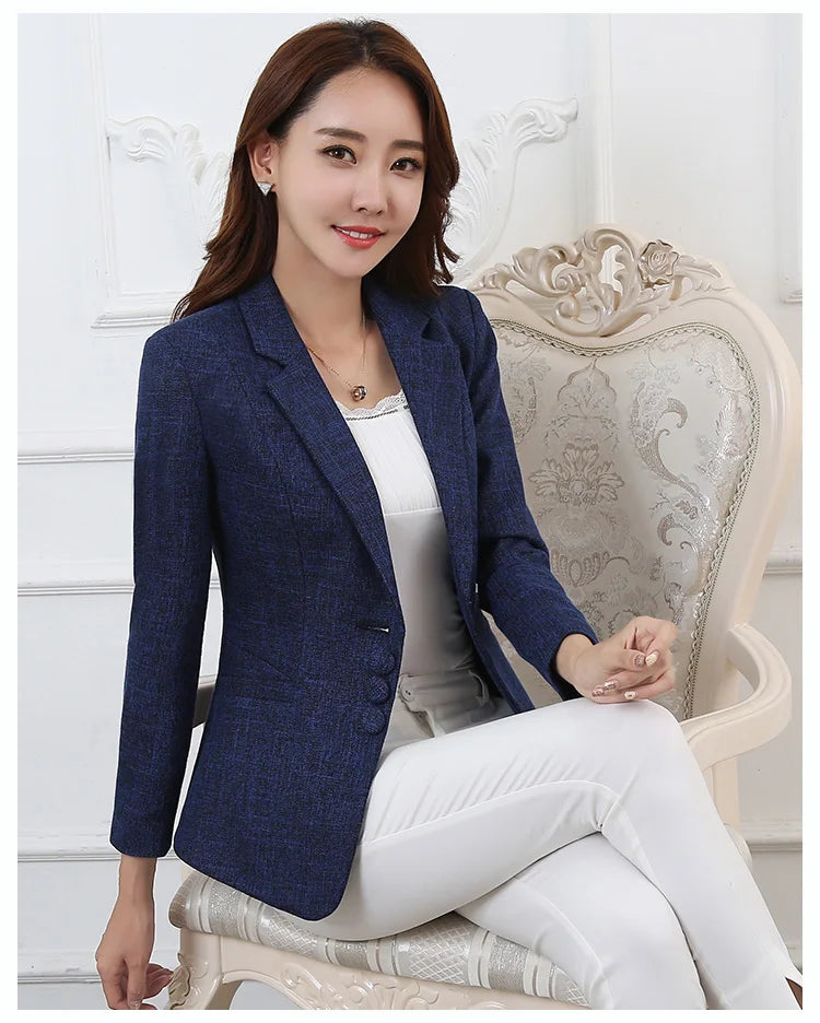 Blazer ligeiro chaquetas de trabajo