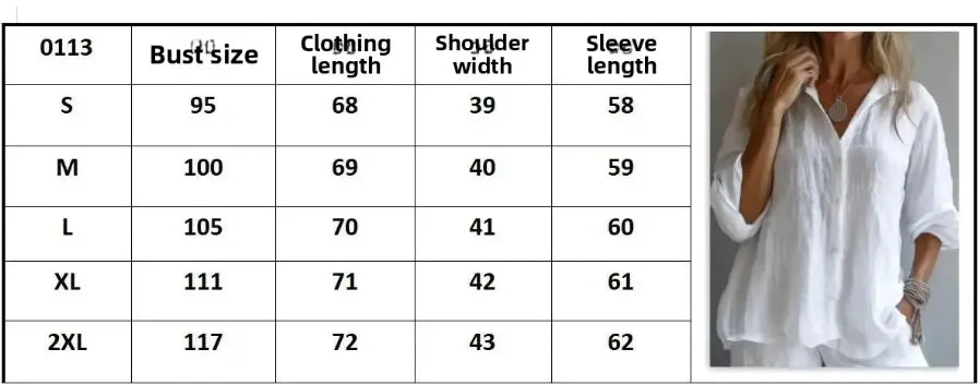 Blusa elegante de manga larga para mujer — Color liso