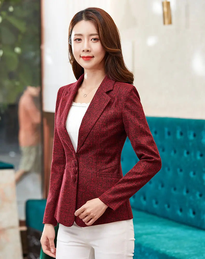 Blazer ligeiro chaquetas de trabajo