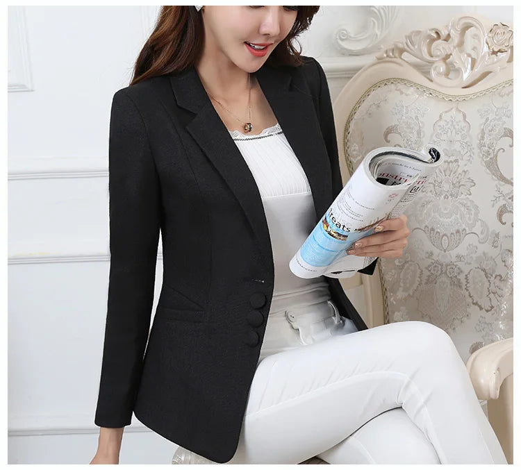 Blazer ligeiro chaquetas de trabajo