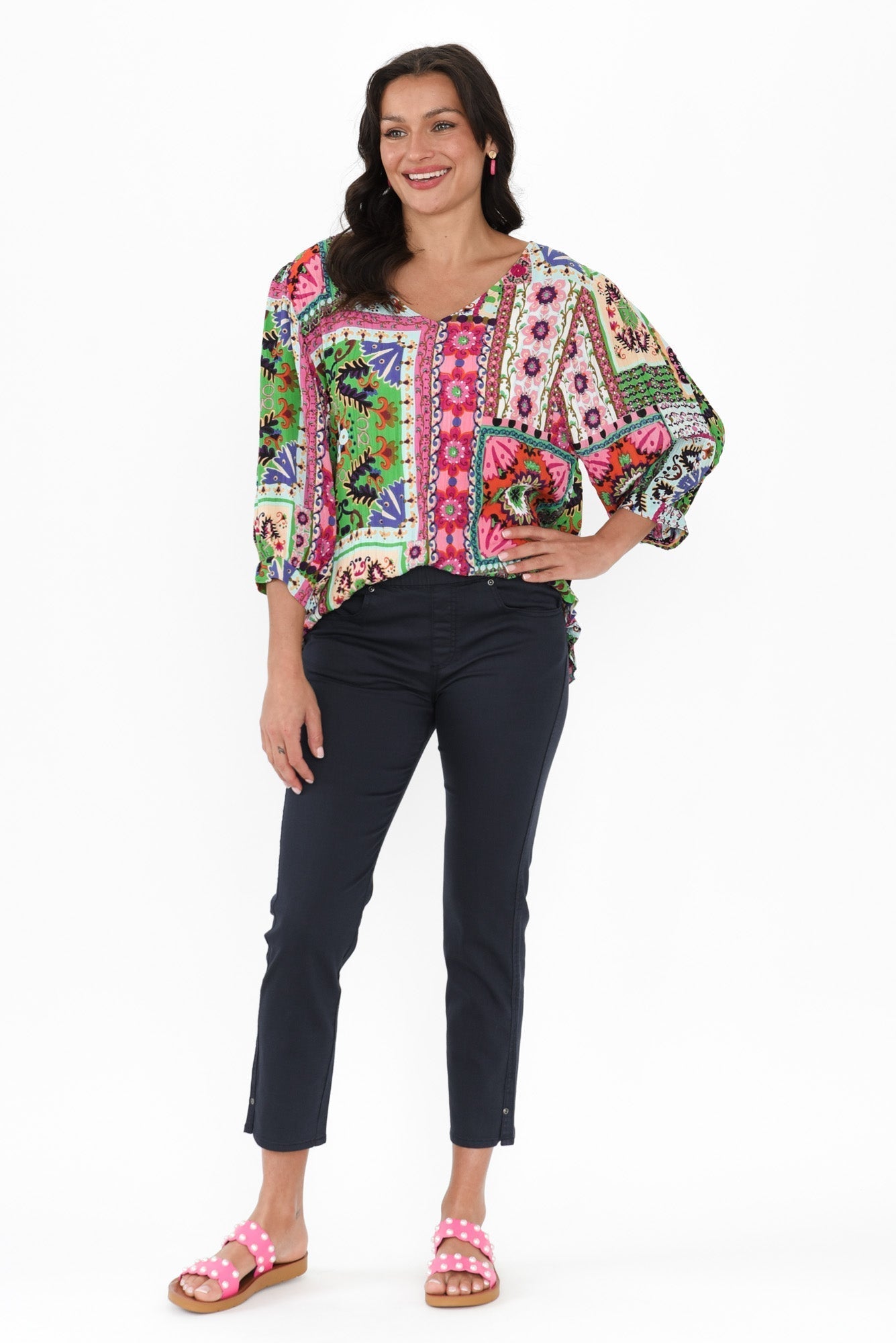 Pantalones 7/8 azul marino Winslet