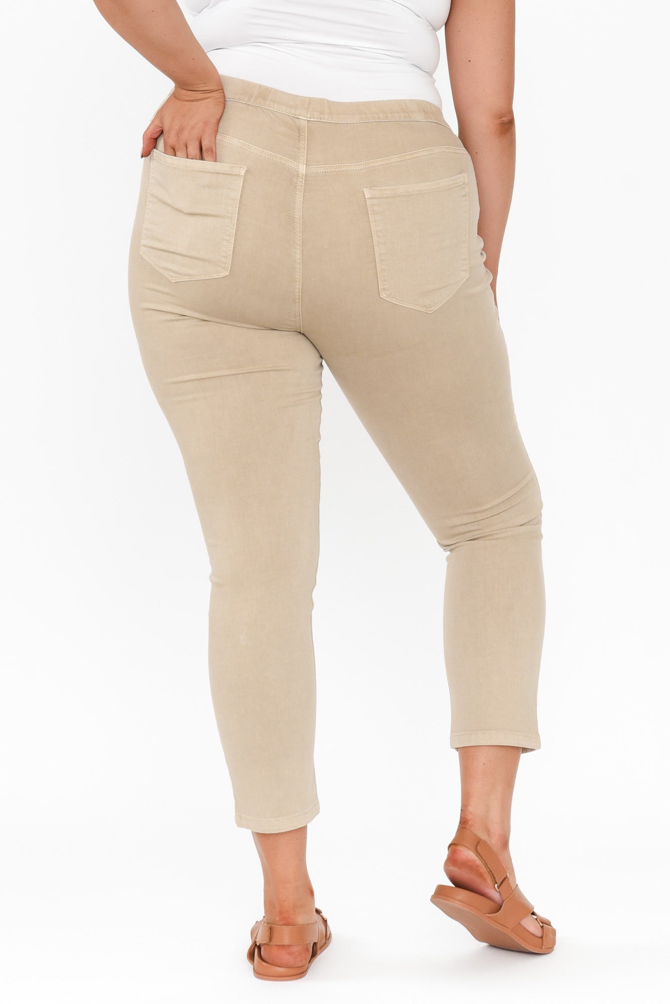 Jeans Elásticos Zadie Beige