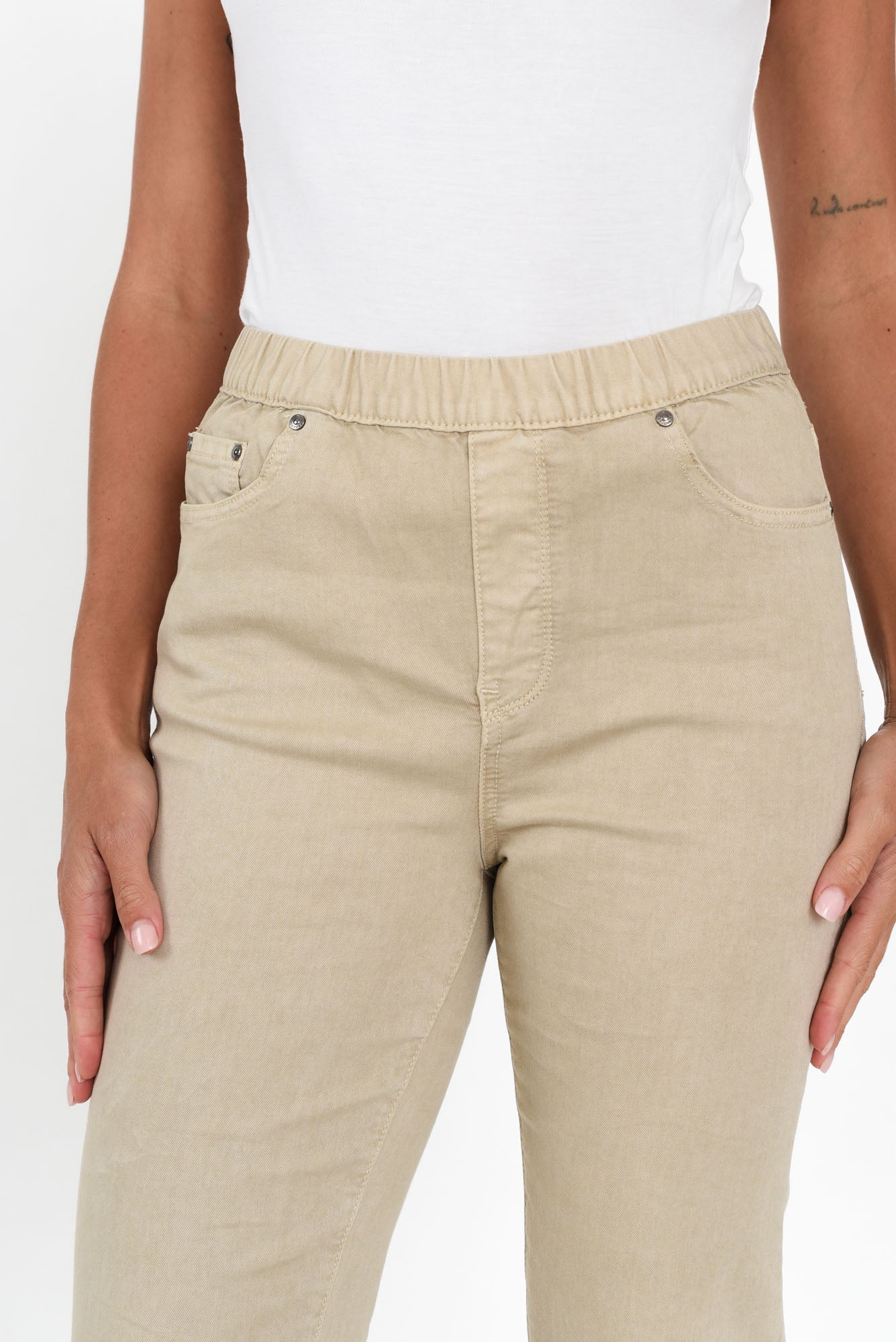 Jeans Elásticos Zadie Beige