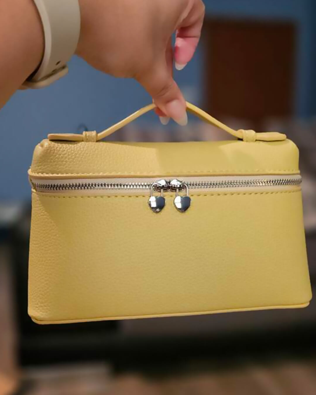 Harper Smooth Leather Vanity Bag