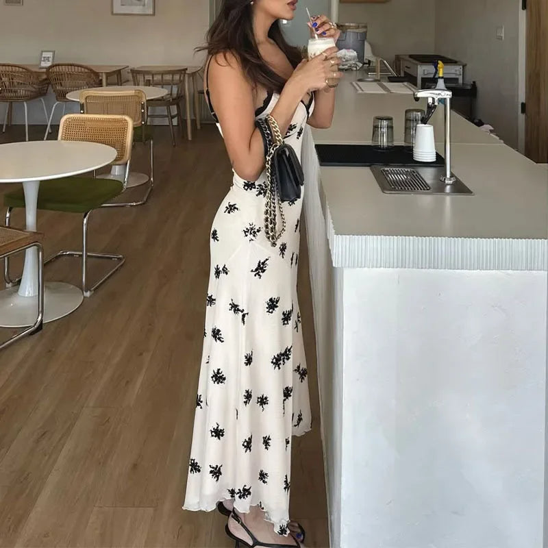 High Waist Strapless Midi Dress