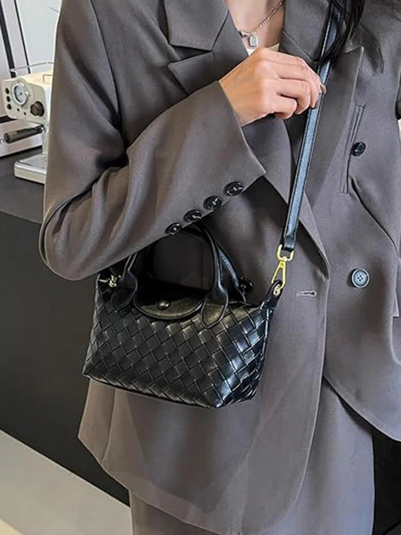 Mia™ Woven Pouch – Compact Elegance with Seasonal Charm