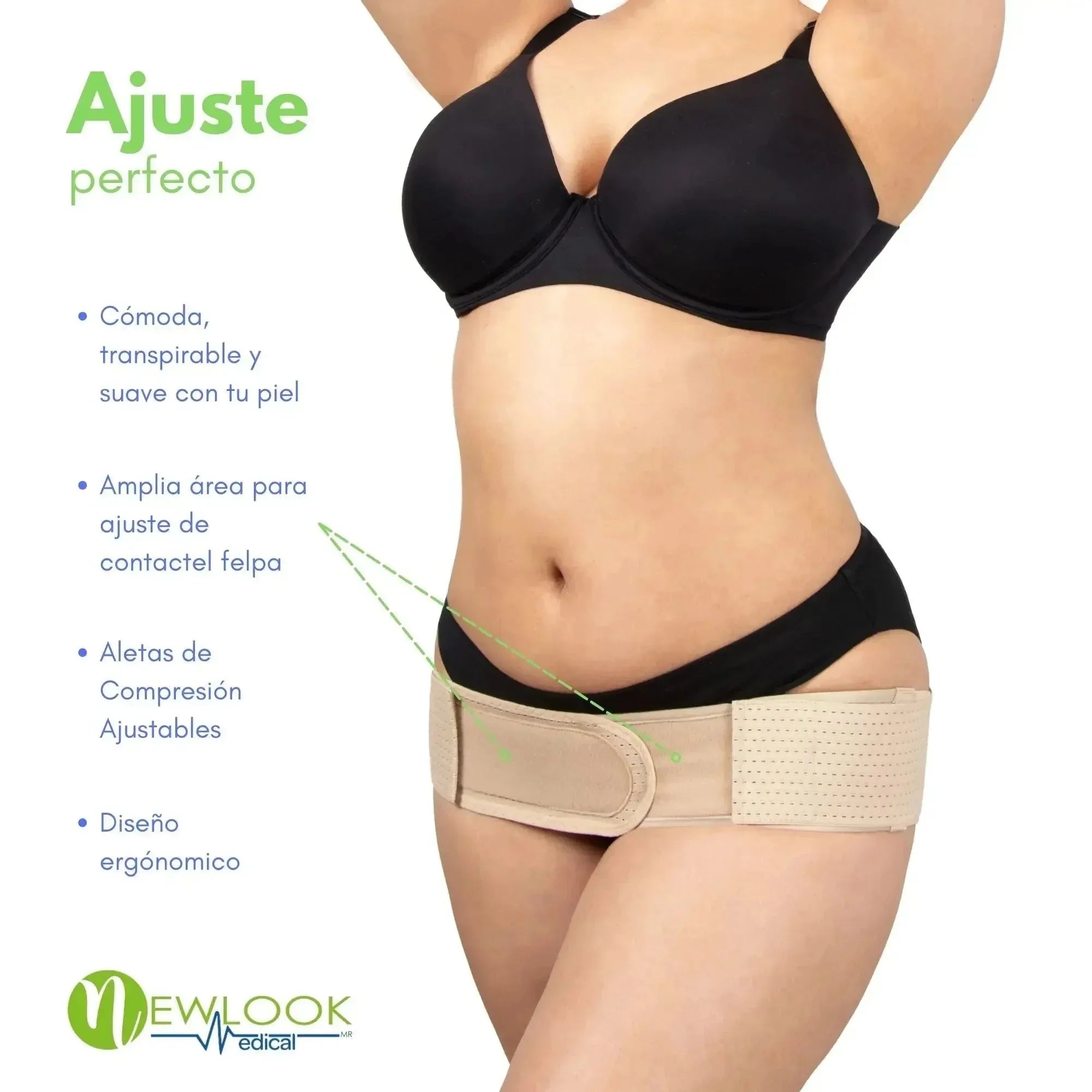 NEW LOOK Cinturón Sacroilíaco y Apoyo de Cadera | Alivio de Dolor Pélvico, Ciática y Cadera