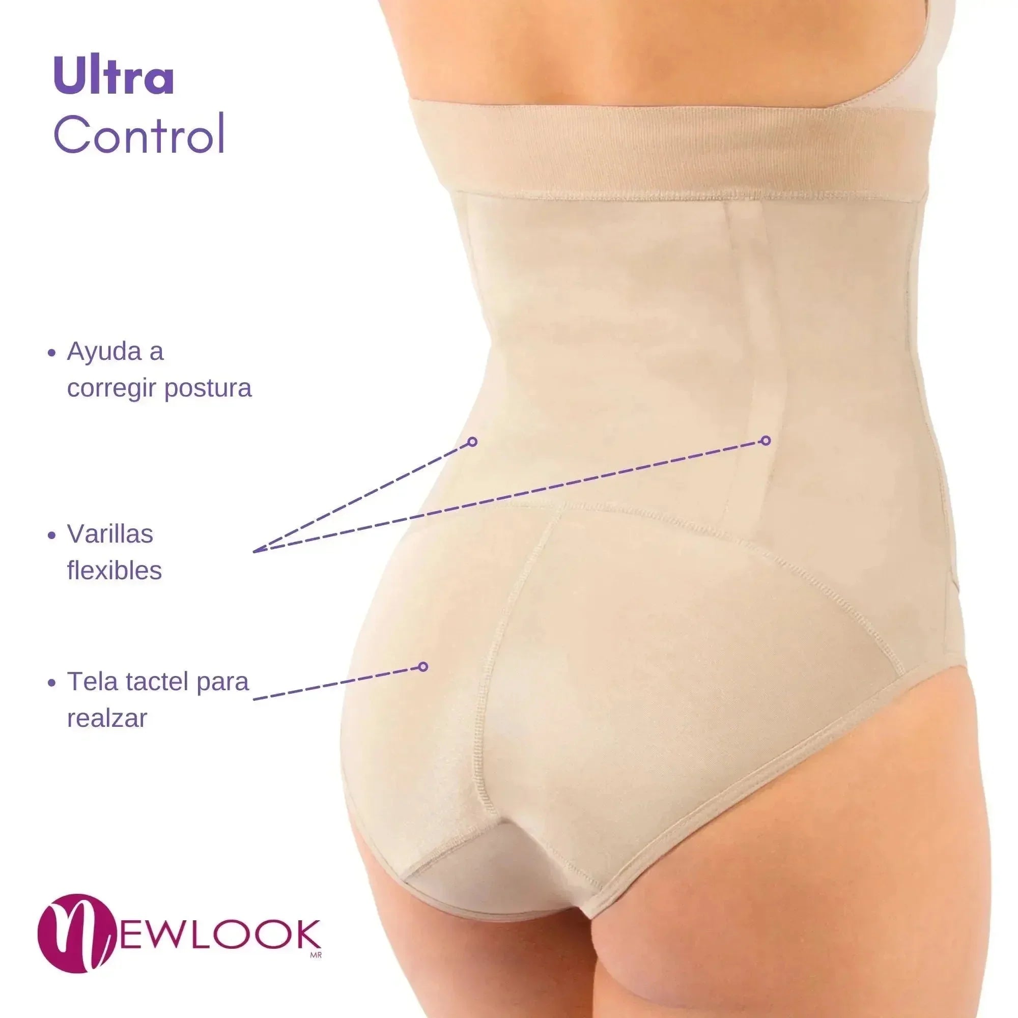 New Look Panty Faja Cinturilla Ultra Control y Alta Compresión