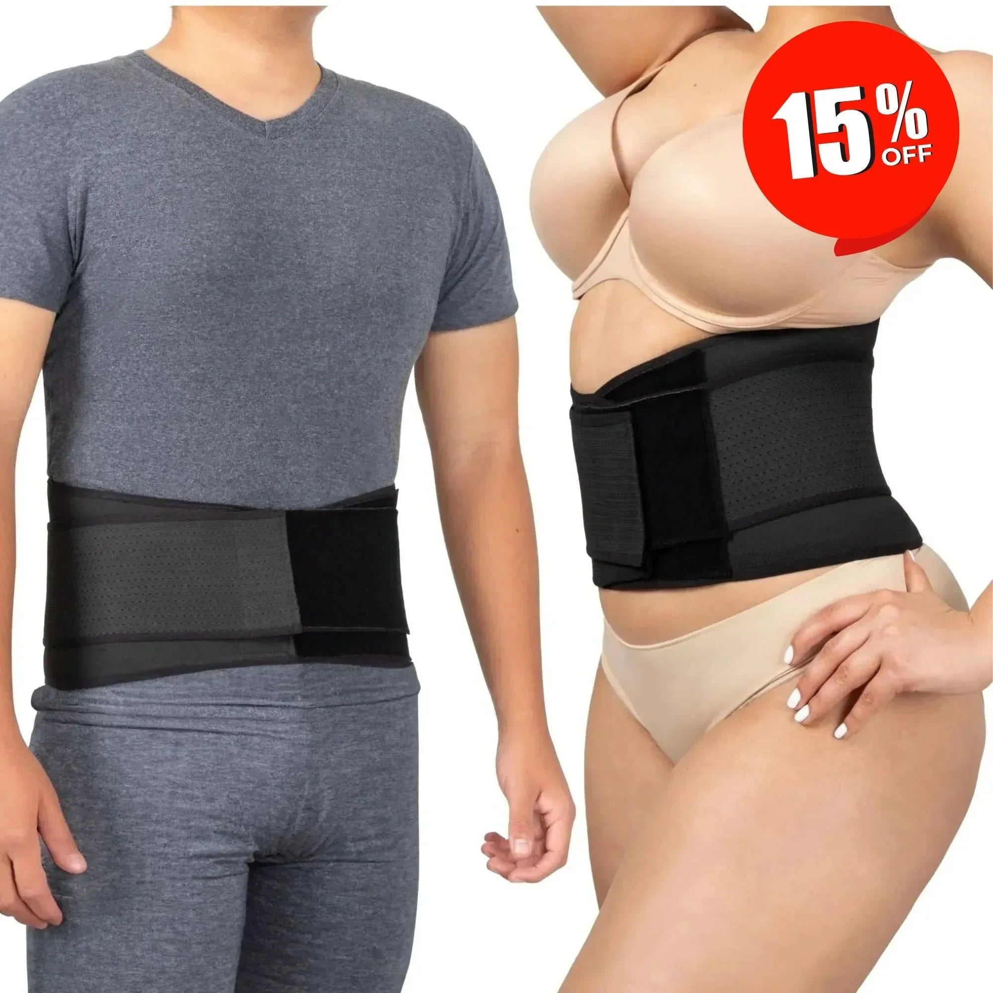 NEWLOOK MEDICAL Soporte Sacro Lumbar Alto - Alta Compresión – Ajustable - 4 Varillas flexibles