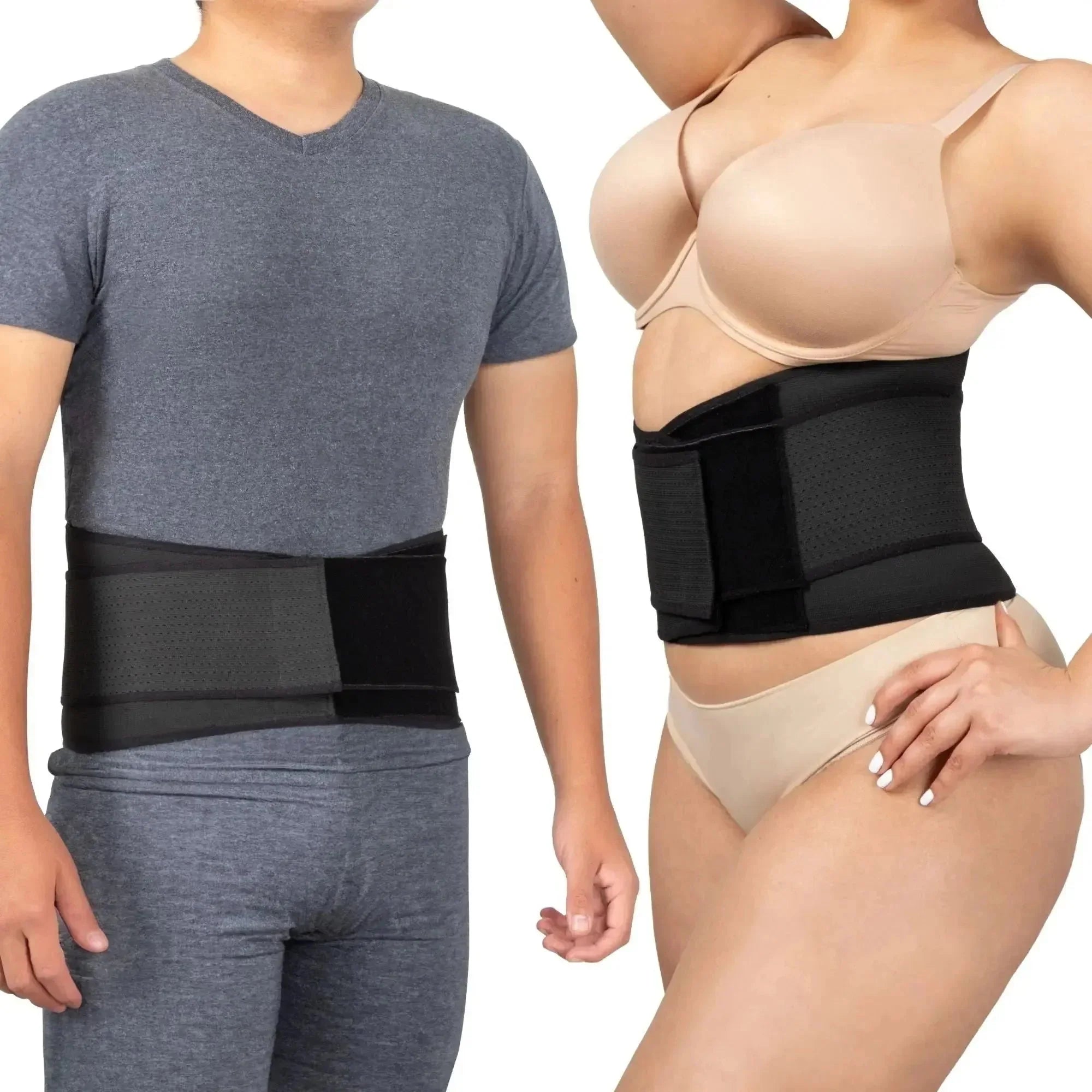 NEWLOOK MEDICAL Soporte Sacro Lumbar Alto - Alta Compresión – Ajustable - 4 Varillas flexibles