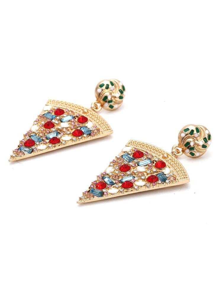 Pizza Diamante Drop Earrings