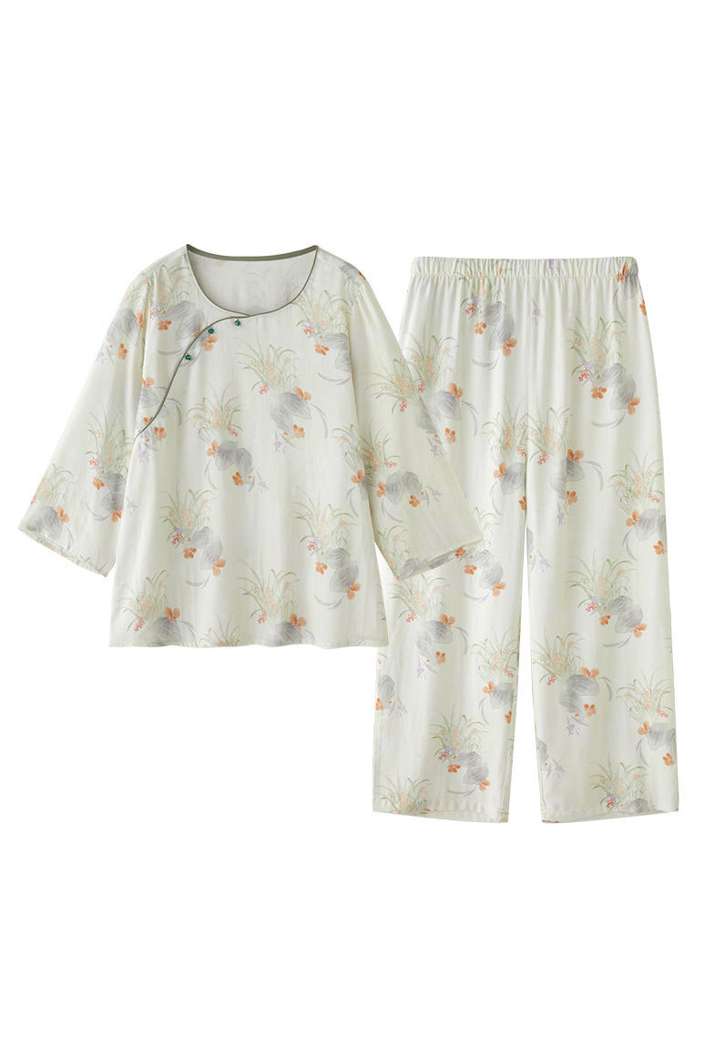 Eco-Friendly  Fiber Printed Pajama Set