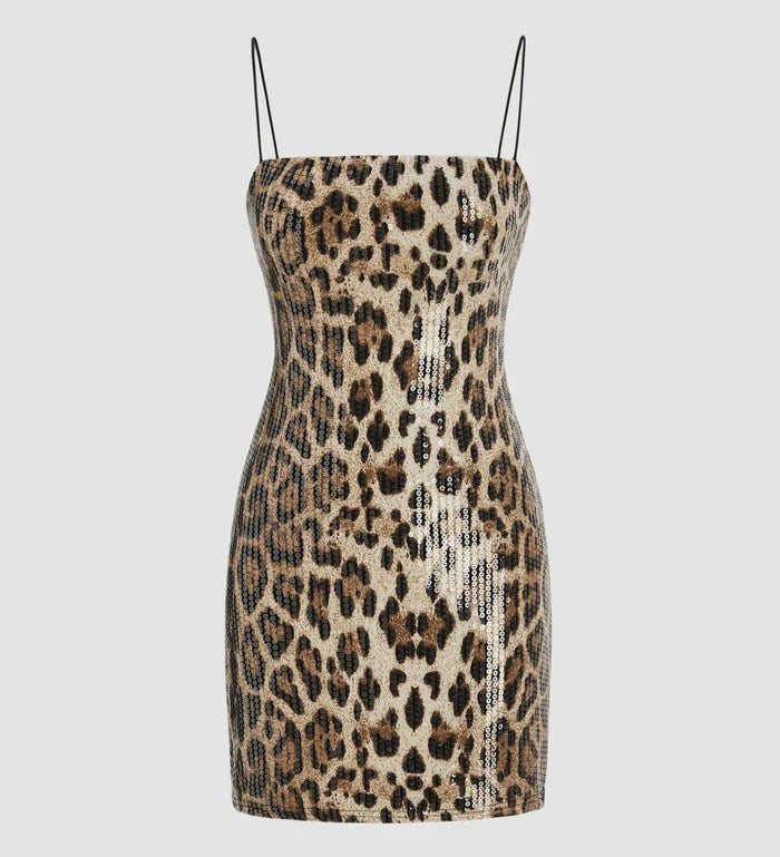 Leopard Print Stunner Mini Dress