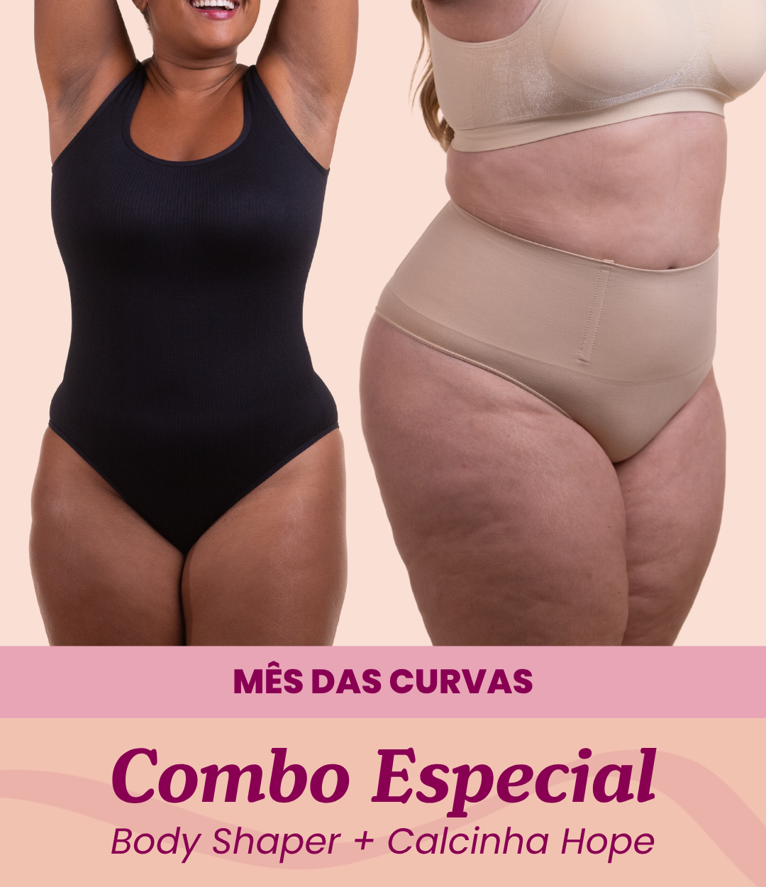 Body Shaper Canelado + Calcinha Hope - Combo Irresistível