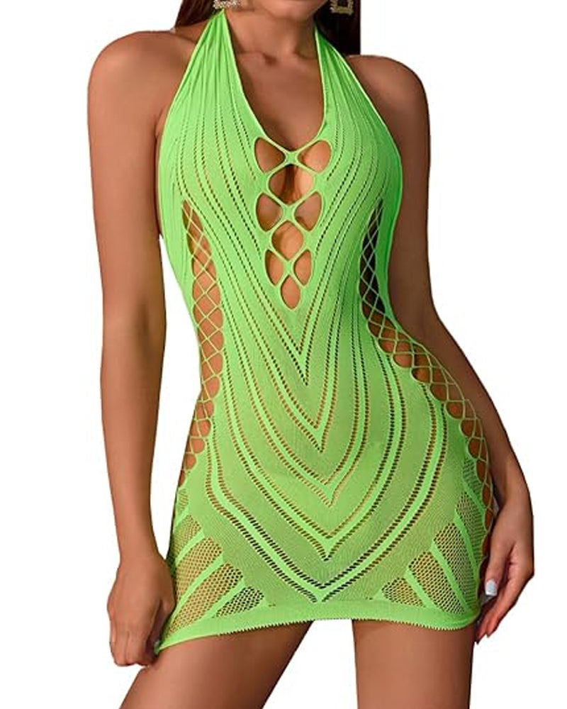 Lencería Teddy de Encaje de Una Pieza