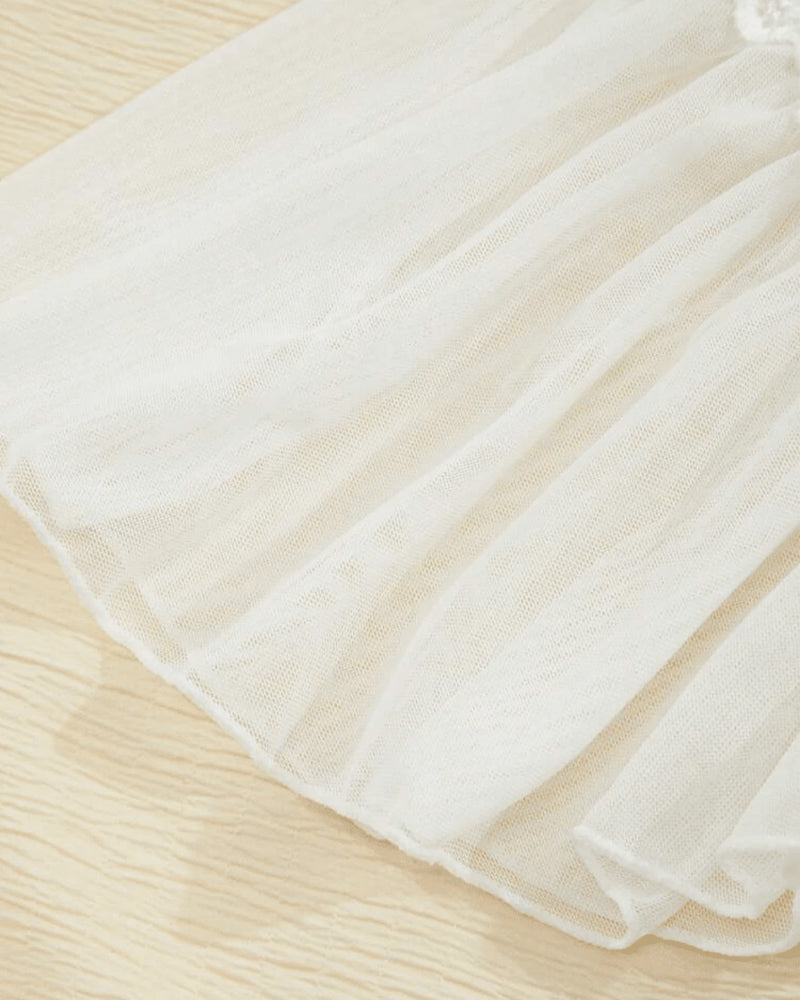 Conjunto Sexy de Pijama de Una Pieza de Encaje Hueco con Tirantes y Crotch Abiert