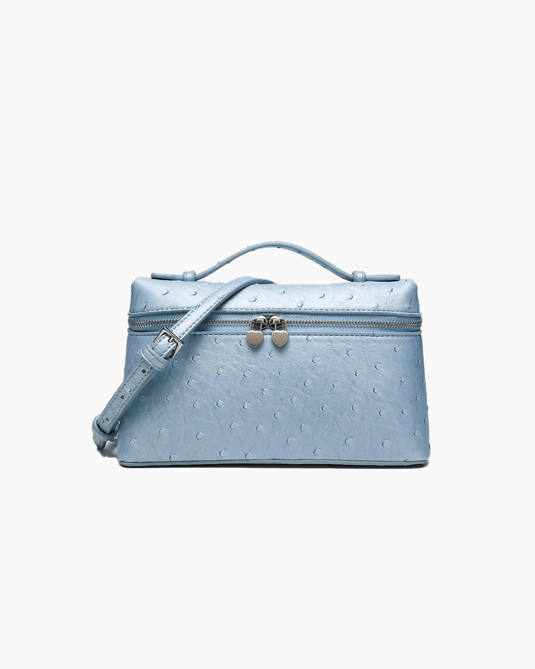 Harper Ostrich inspired Leather Vanity Bag