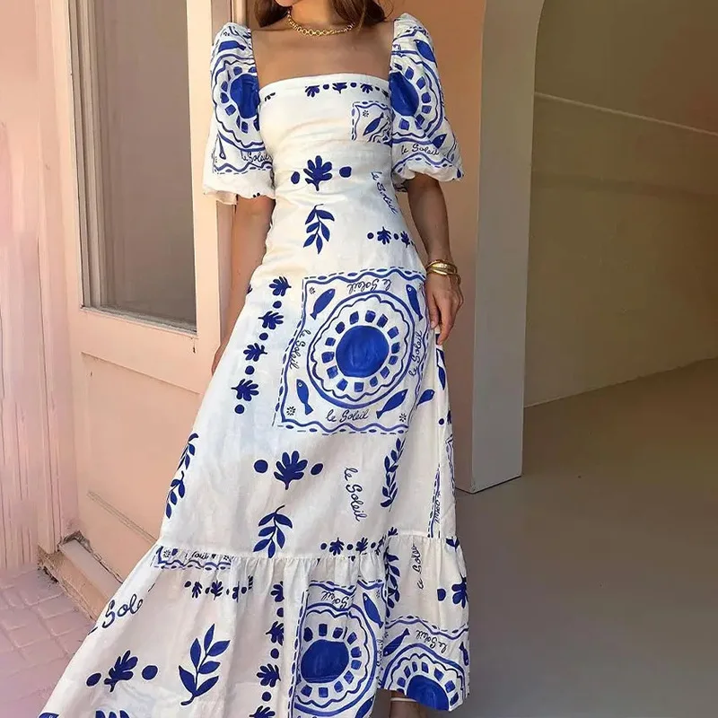 Printed Long Dress