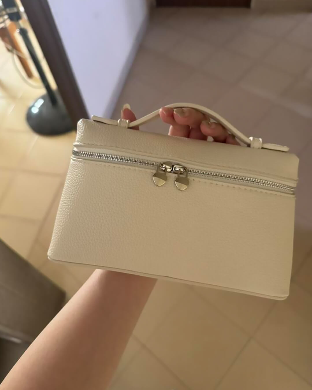 Harper Smooth Leather Vanity Bag