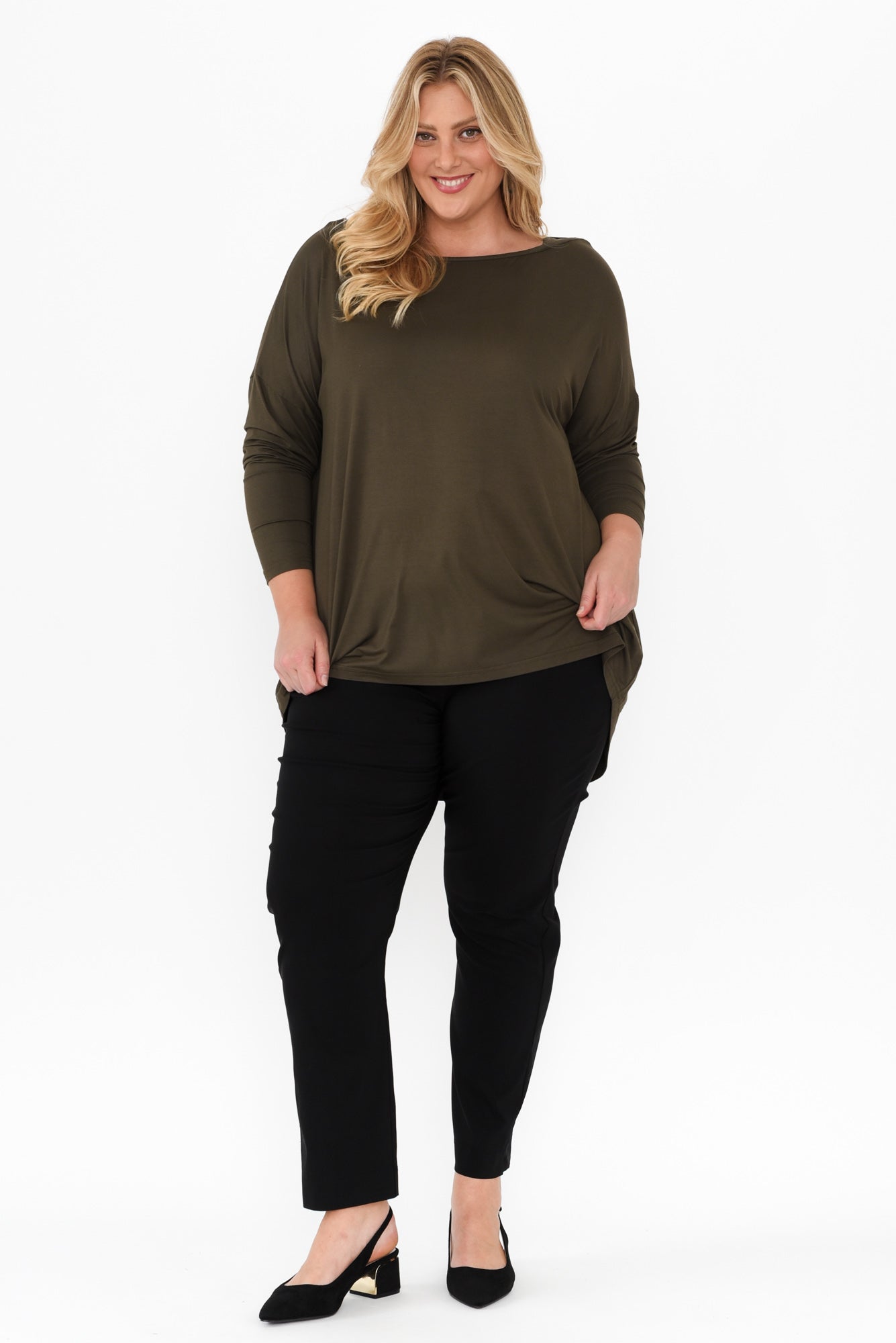 Pantalones elásticos negros Harbour