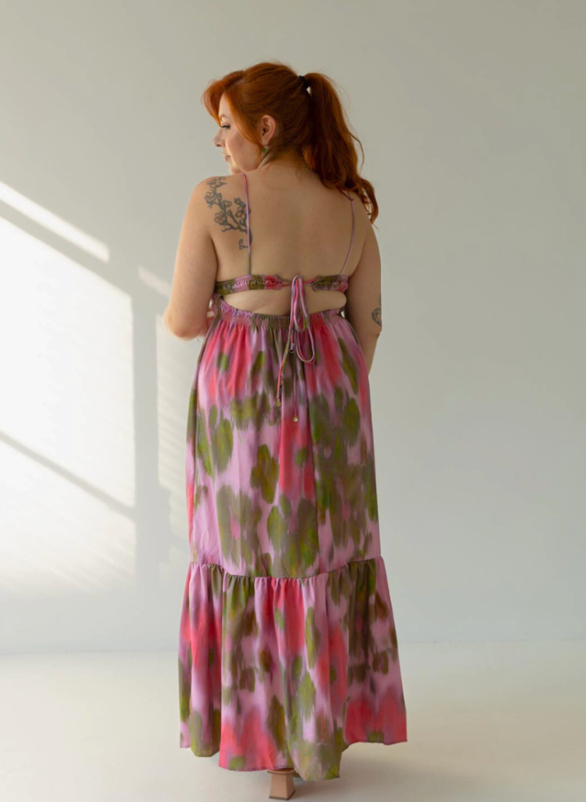 Vintage Straps Midi Dress