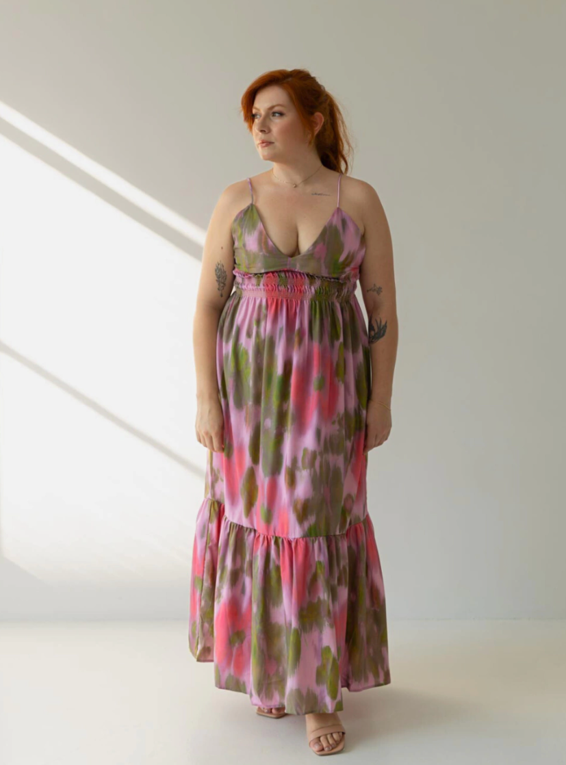 Vintage Straps Midi Dress